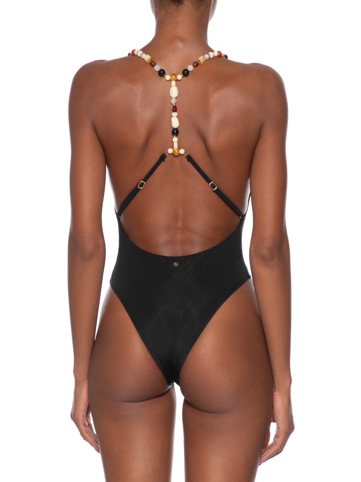 Maiô Decote V Alça Pedras Preto Animale Resort