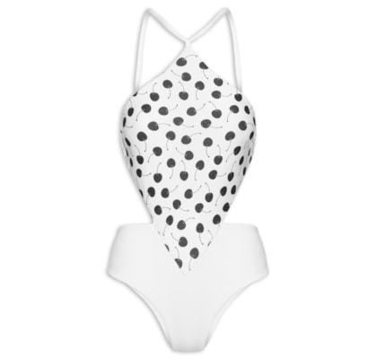 Maiô Engana Mamãe Cherry - Branco