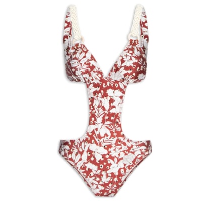 Maiô Engana Mamãe Floral - Vermelho