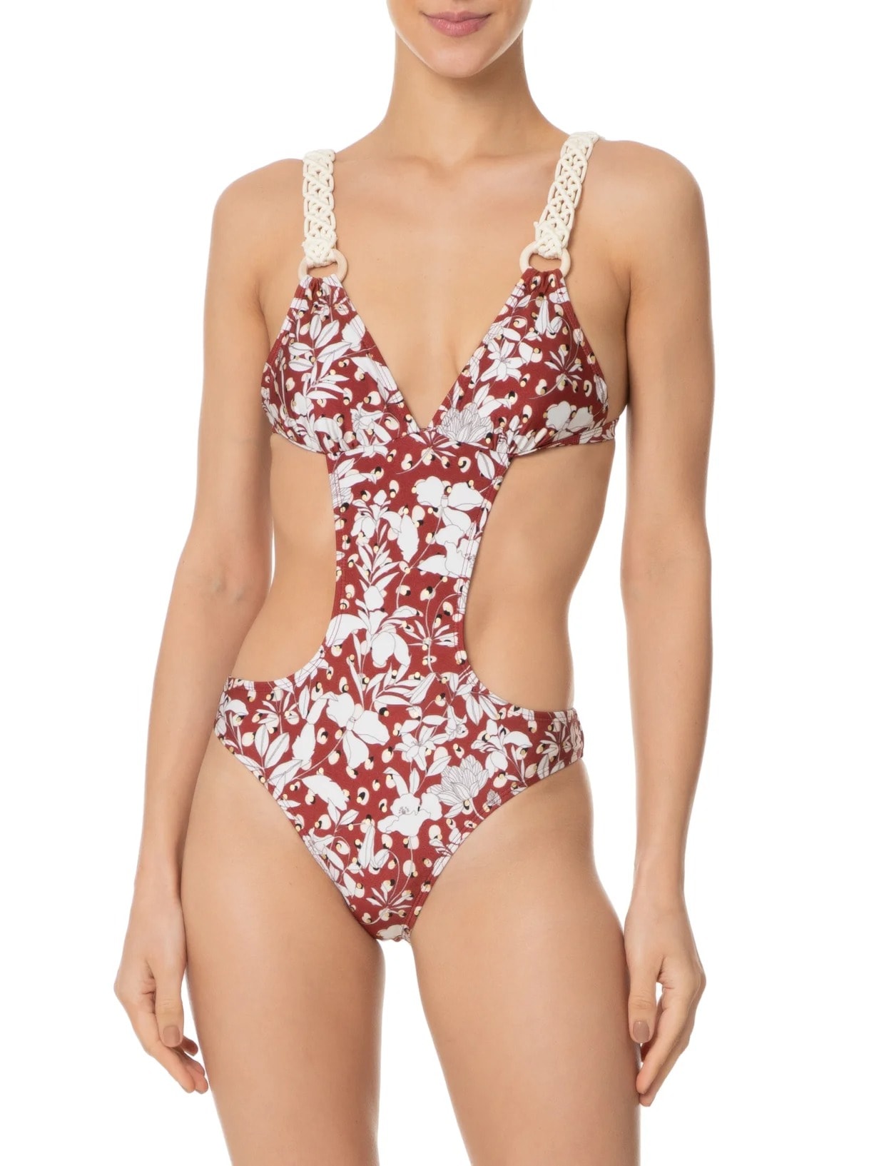 Maiô Engana Mamãe Floral Vermelho Mktbeach