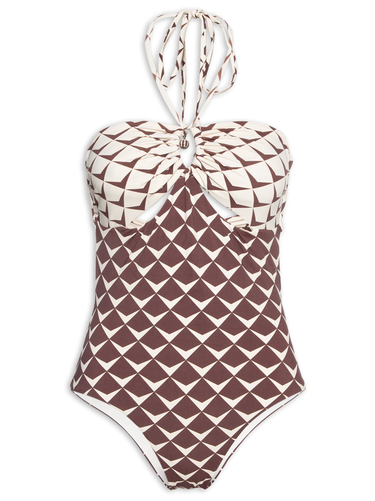 Maiô Estampa Asa Delta - Marrom