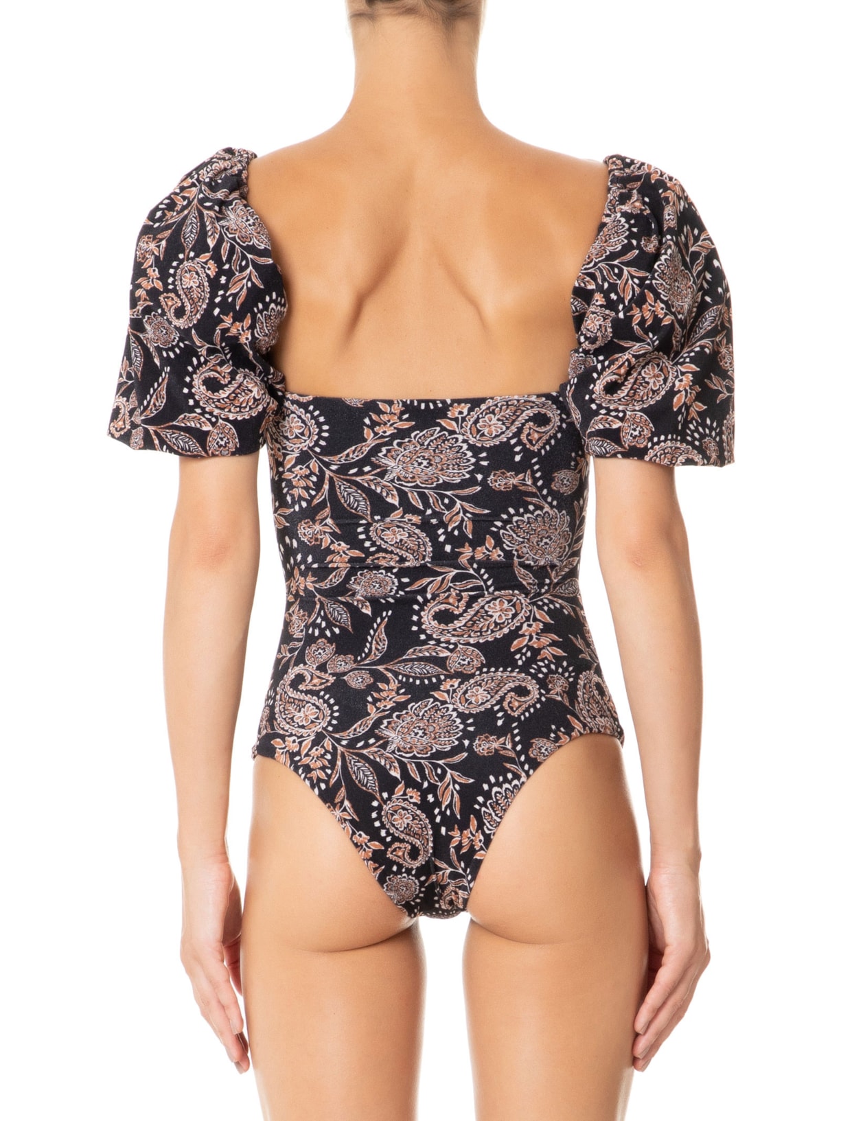 Maiô Estampado Paisley Ferndanda Preto Shop2gether + August Swim