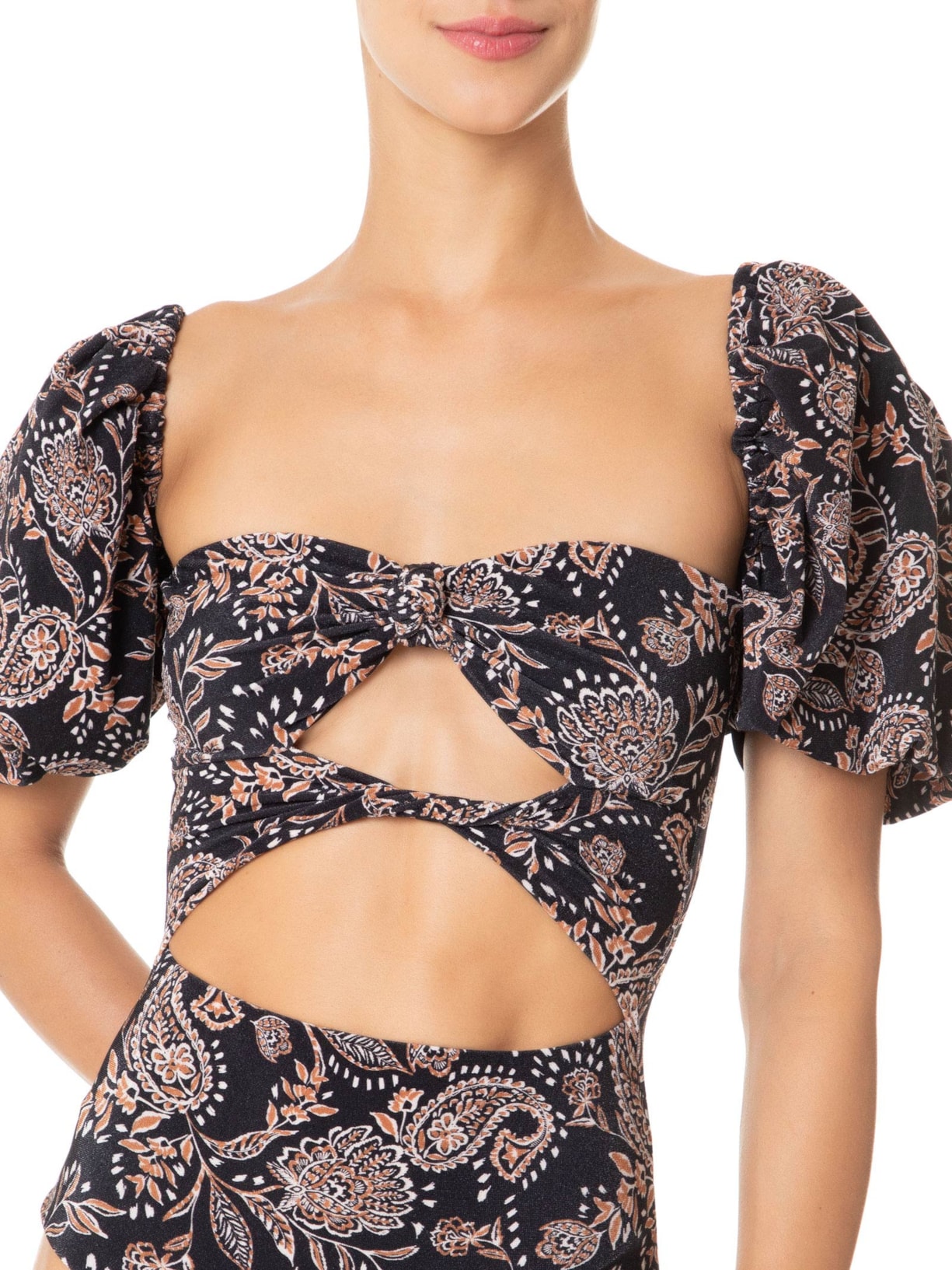 Maiô Estampado Paisley Ferndanda Preto Shop2gether + August Swim