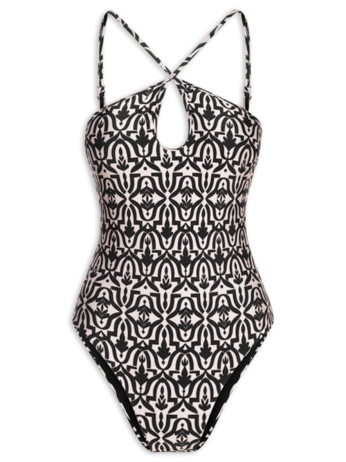 Maiô Estampado - Preto
