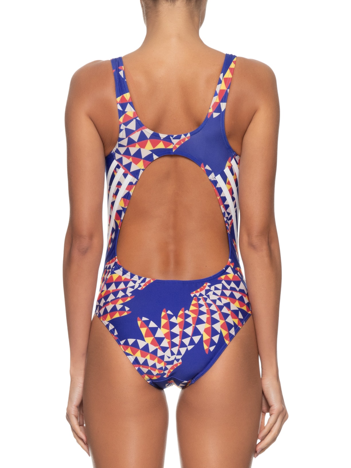 Maiô Estampado Stripes Azul Adidas + Farm