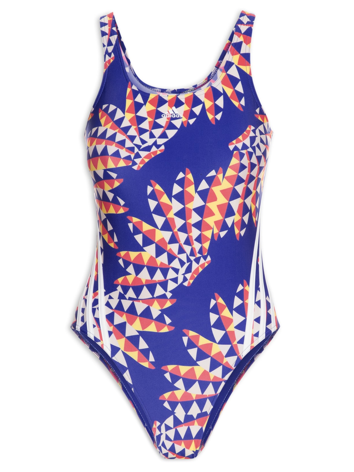 Maiô Estampado Stripes Azul Adidas + Farm