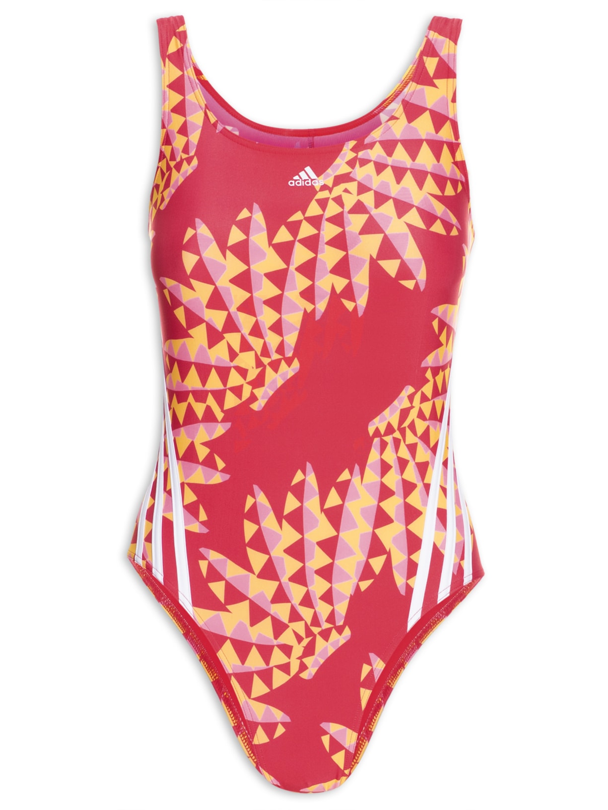 Maiô Estampado Stripes - Vermelho