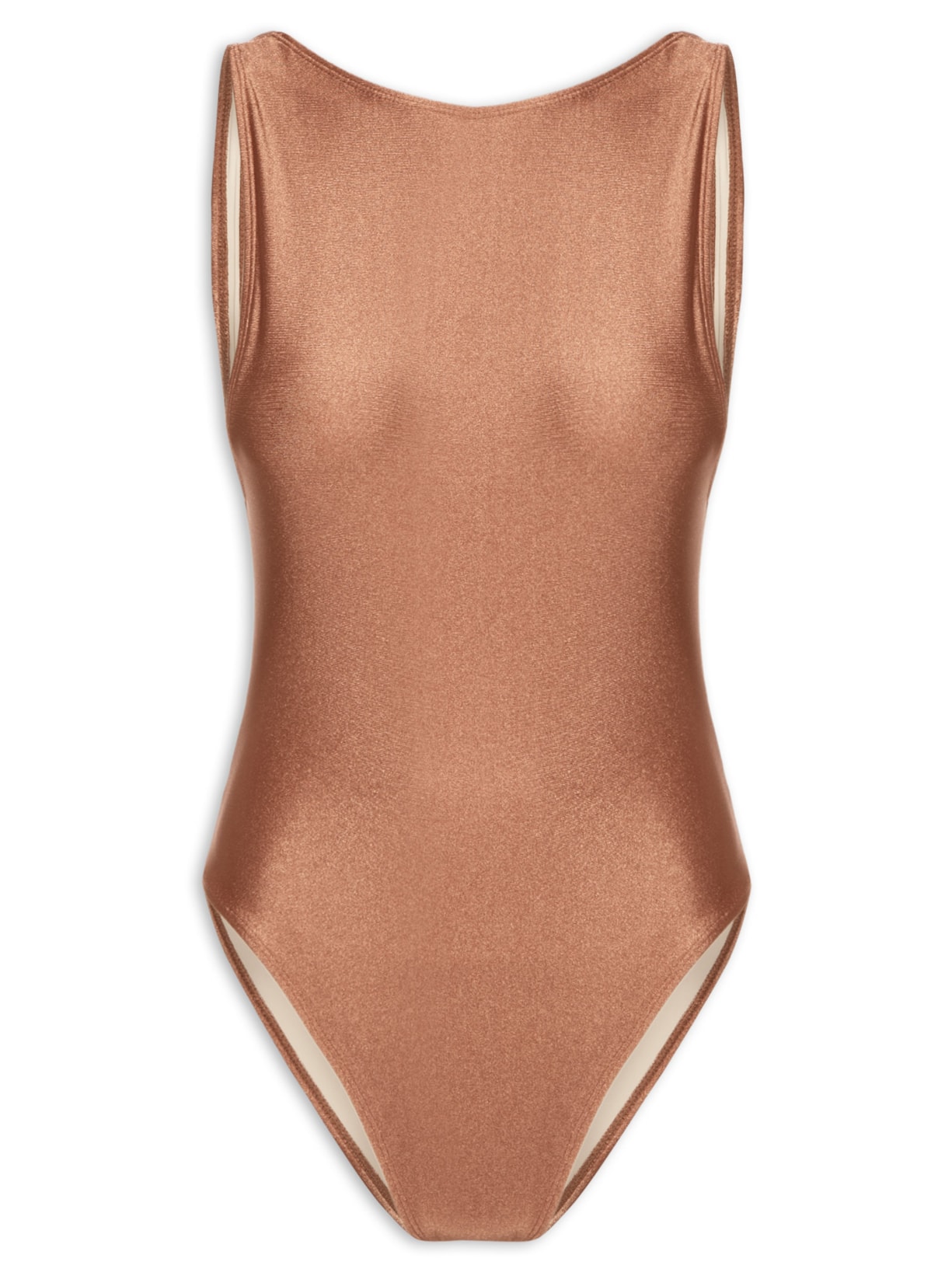 Maiô Feminino Regata Com Decote Costas Marrom '2Essential