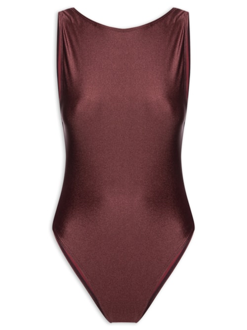 Maiô Feminino Regata Com Decote Costas - Vermelho