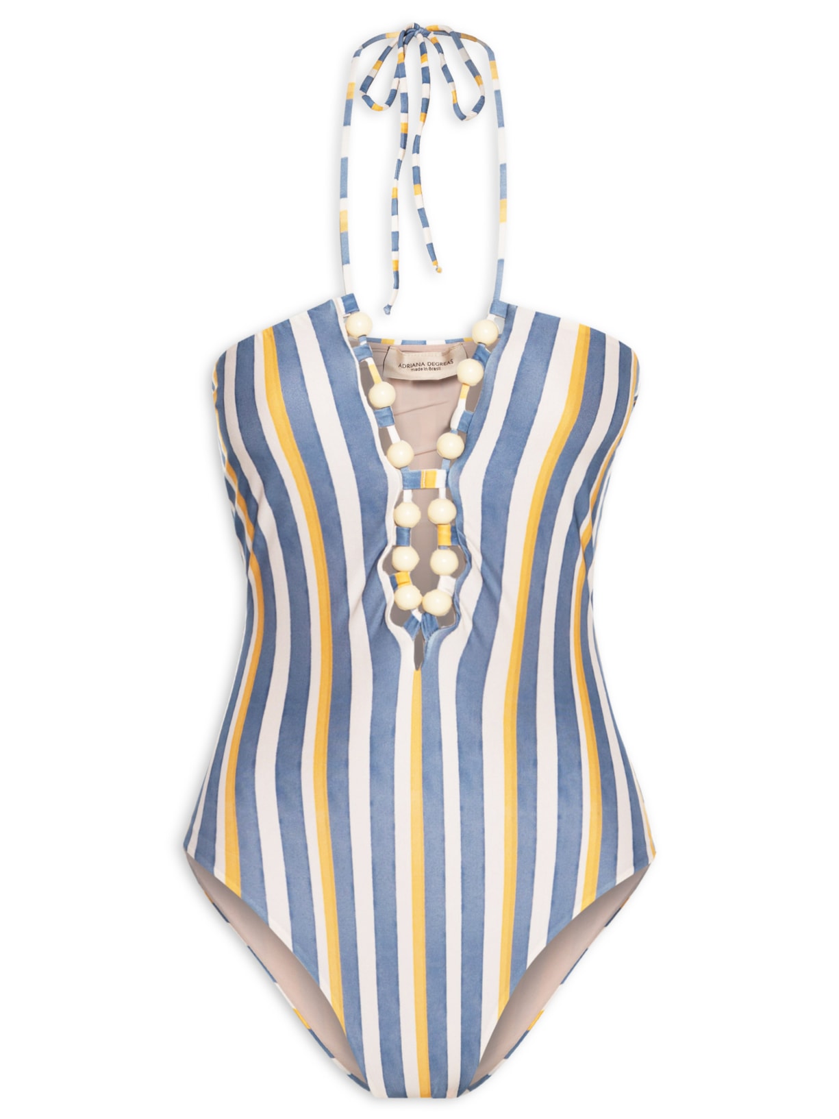 Maiô Frente Única Detalhe Bola Golden Age - Azul