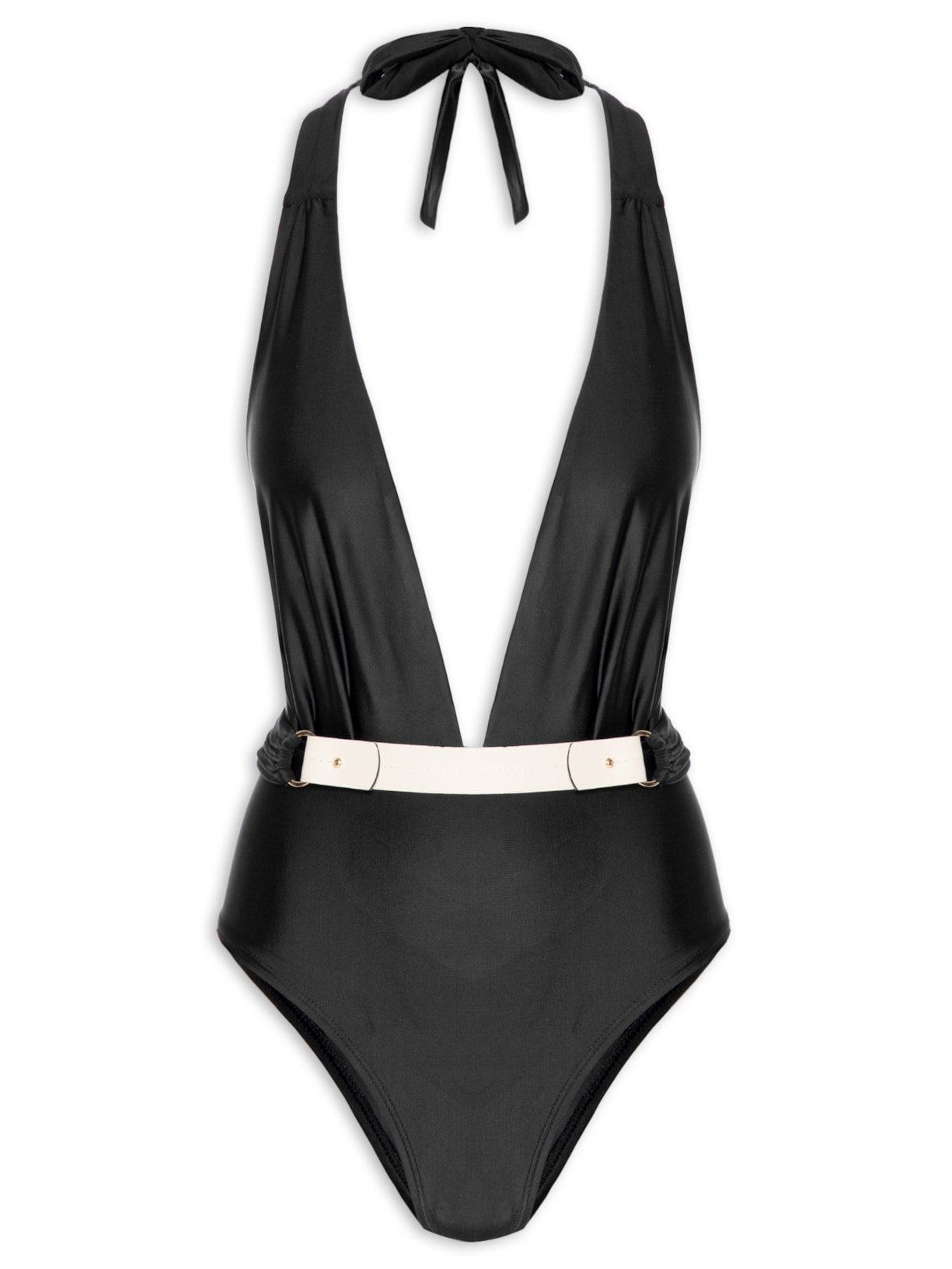 Maiô Frente Única Detalhe Rec - Preto