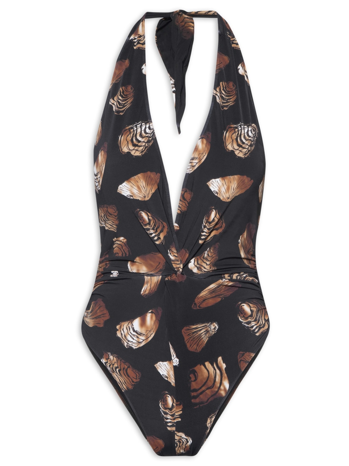 Maiô Frente Única Fig Ostra - Preto