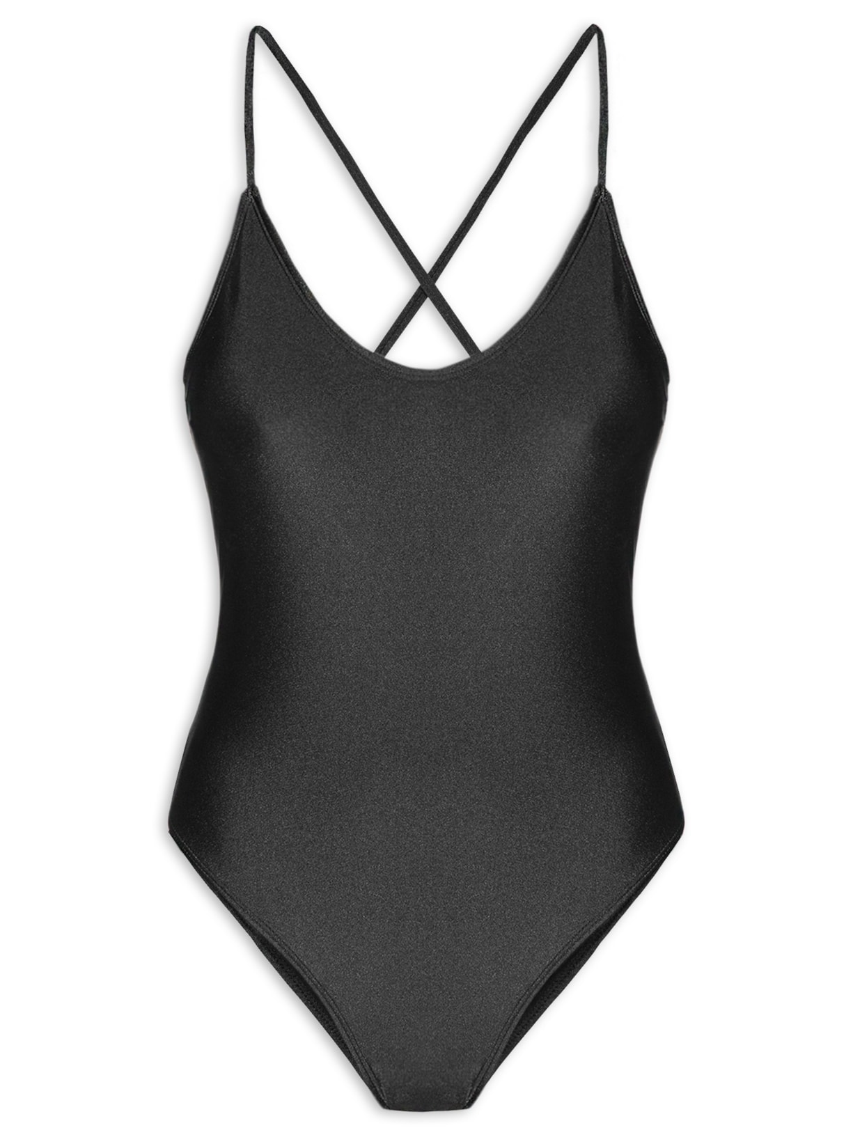 Maiô Frente única Liso - Preto