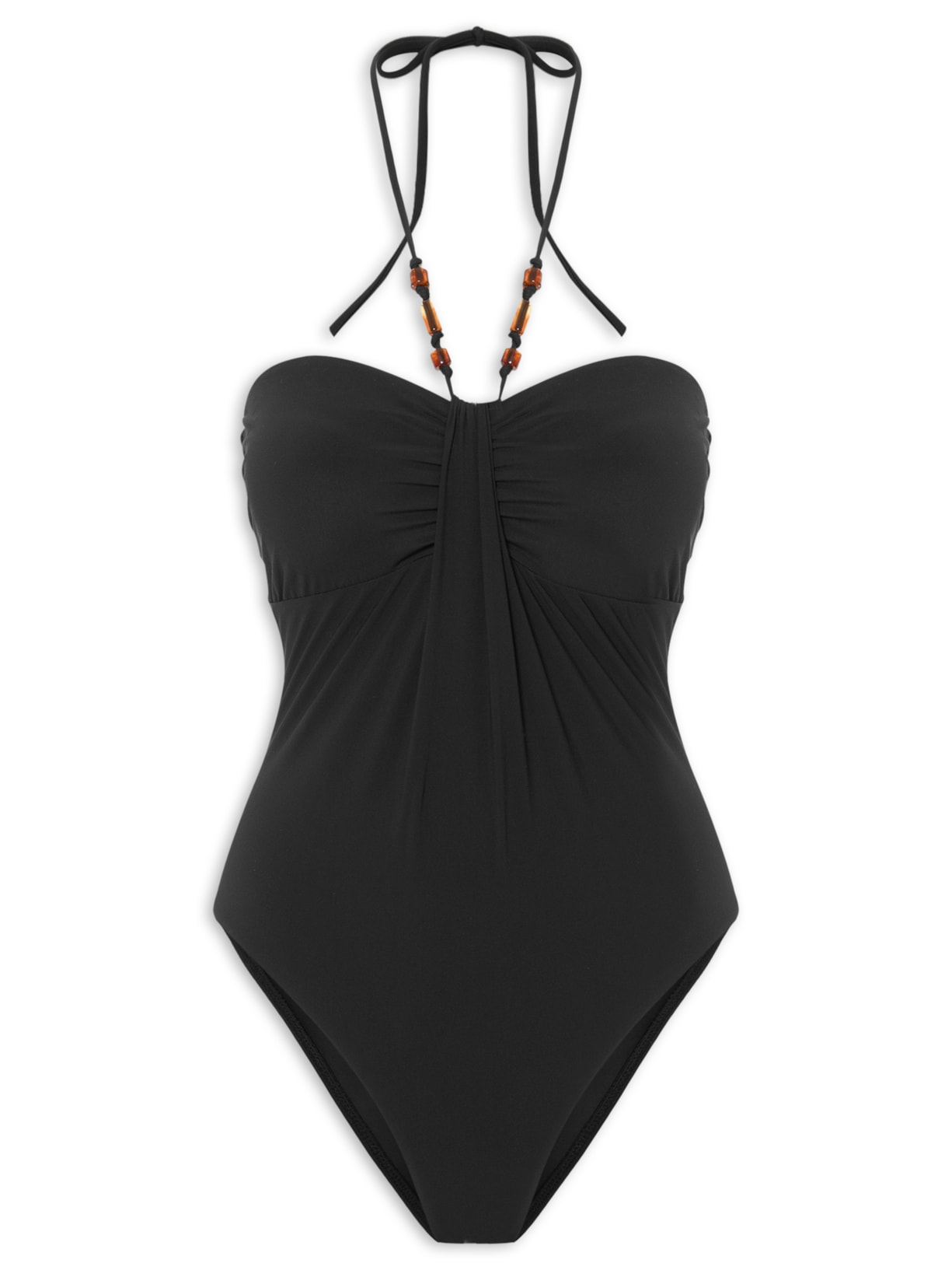 Maiô Frente Única Liso - Preto