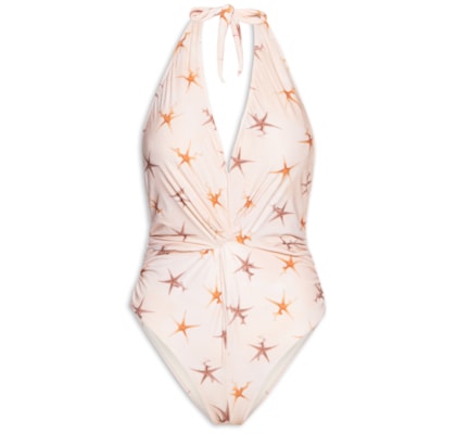 Maiô Frente Única Starfish Color - Rosa