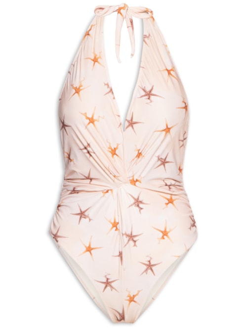 Maiô Frente Única Starfish Color - Rosa