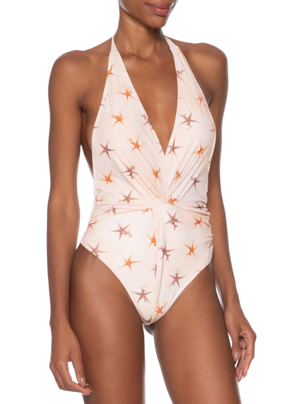 Maiô Frente Única Starfish Color Rosa Animale Resort