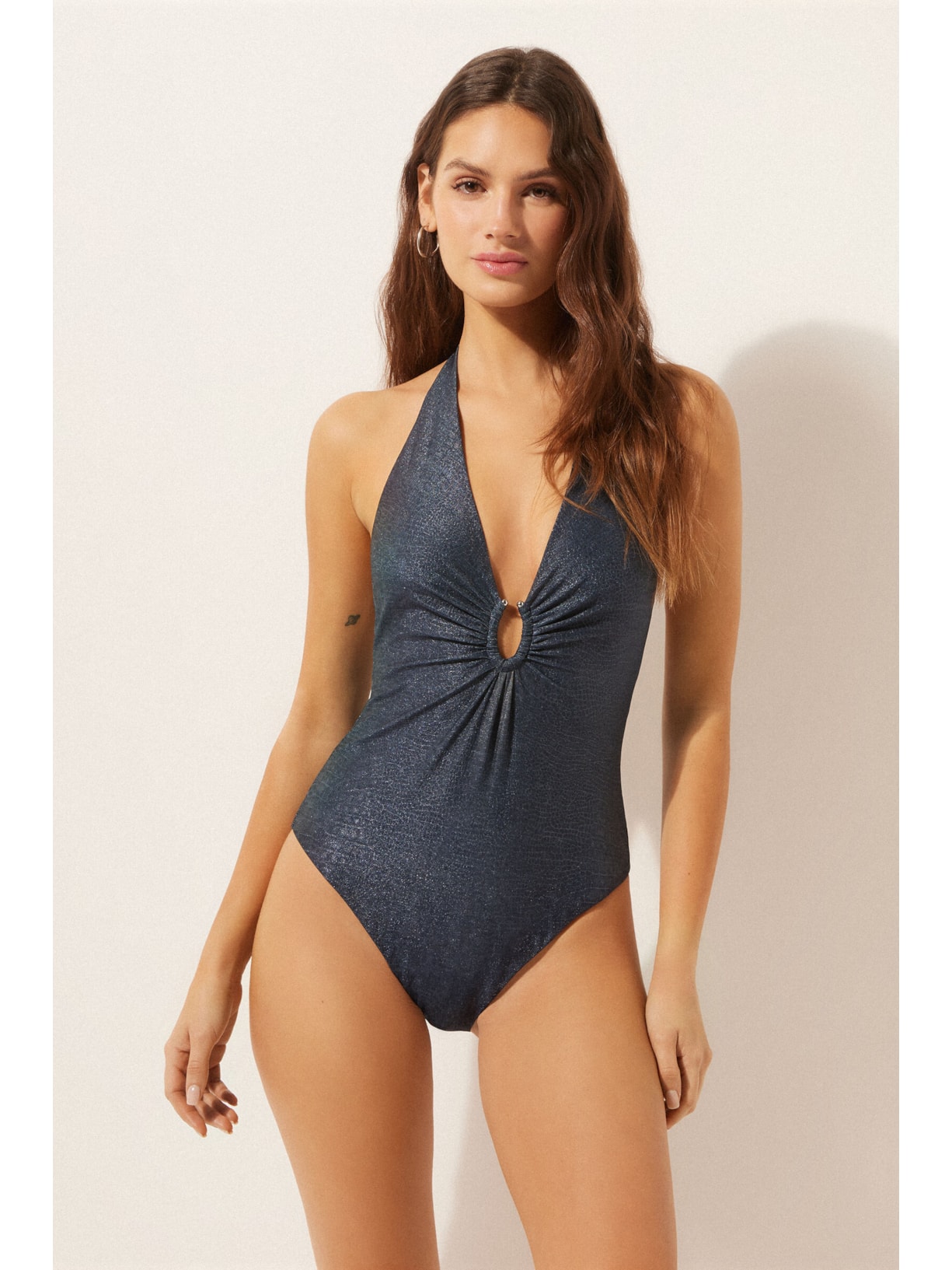 Maiô Glowing Python Azul Calzedonia