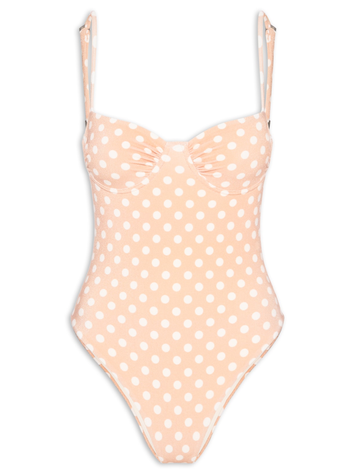 Maiô Greta Estampado Poá Marrom Shop2gether + August Swim