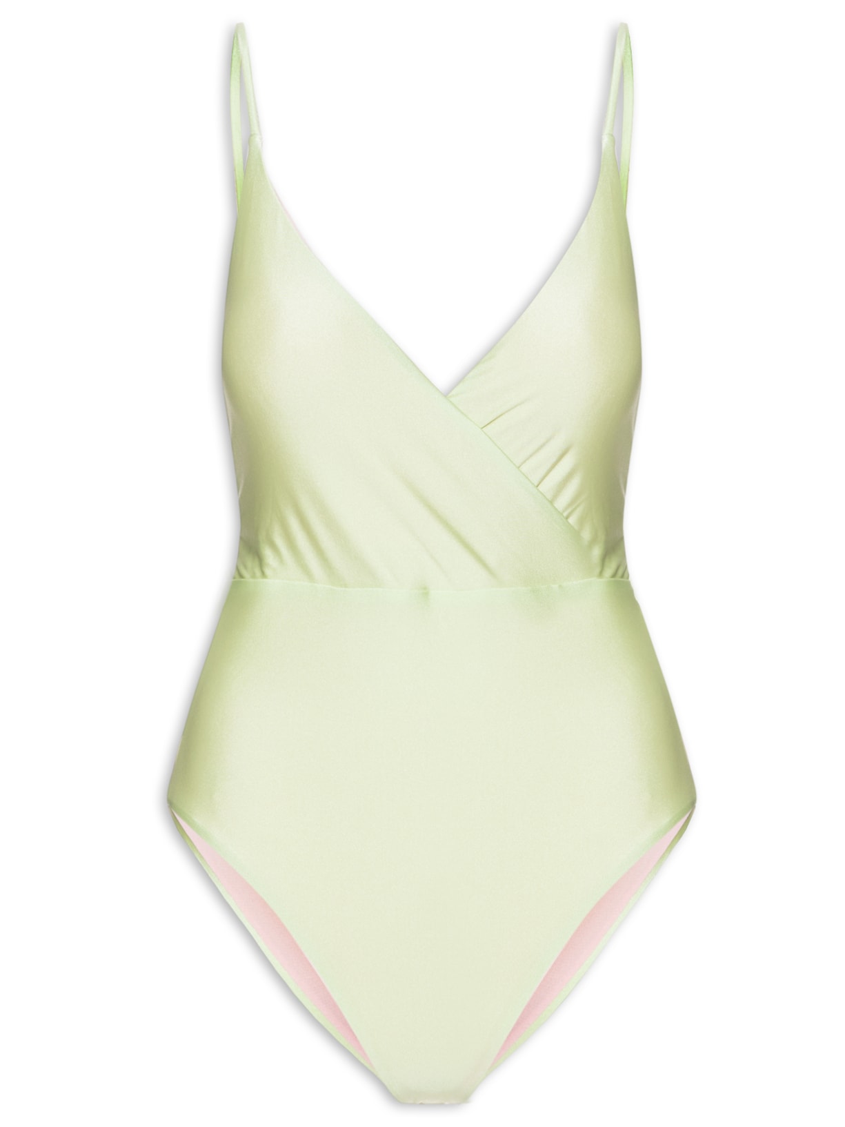 Maiô Liso com decote Transpassado - Verde