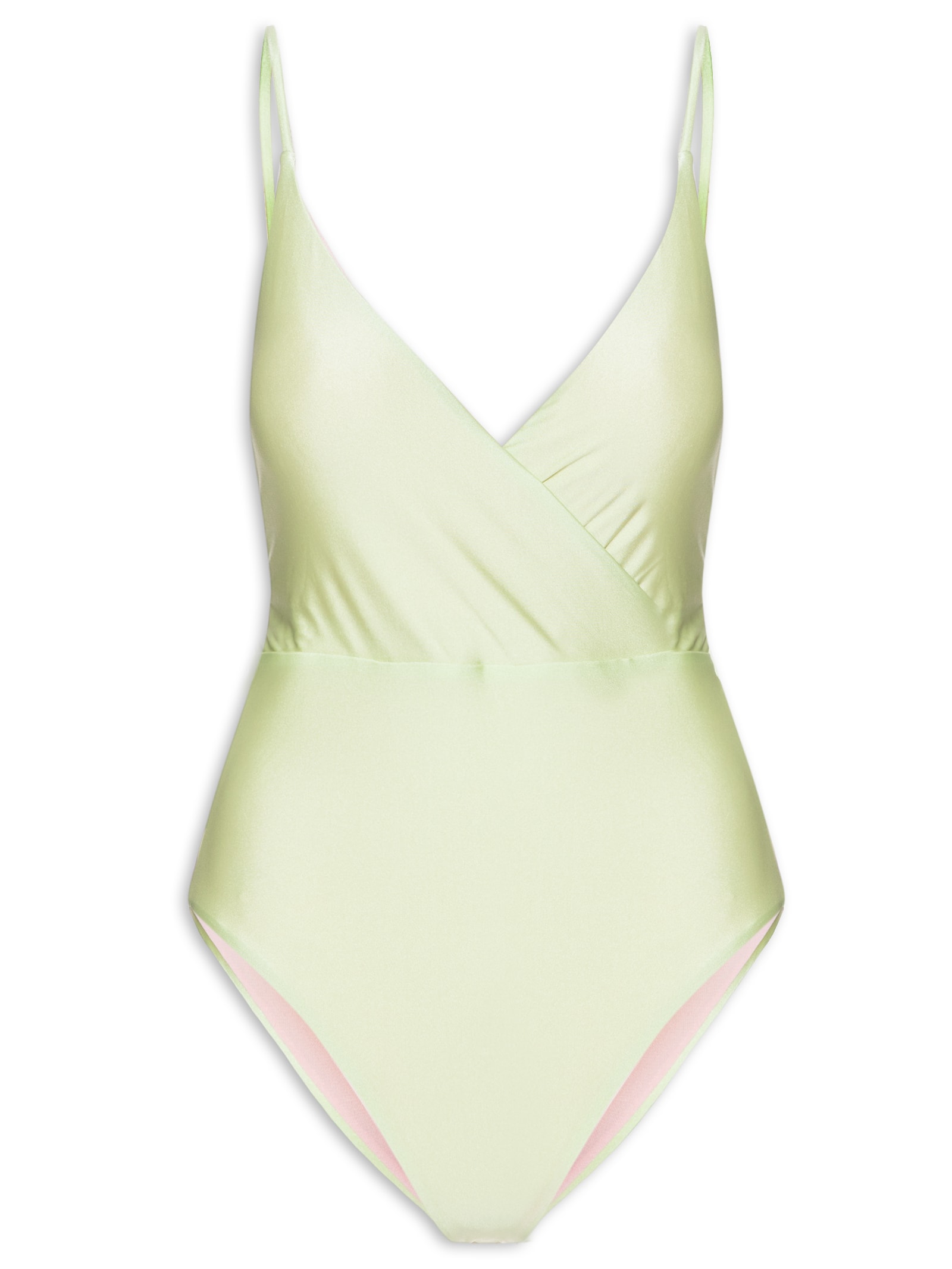 Maiô Liso com decote Transpassado - Verde - Shop2gether