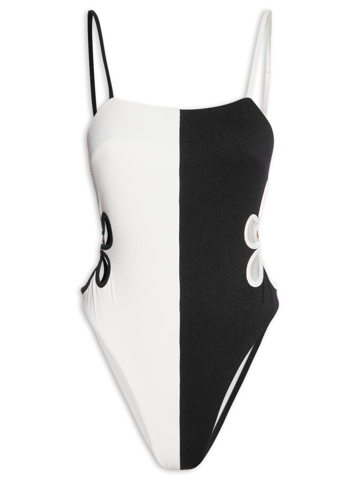 Maiô Liso Flor - Preto