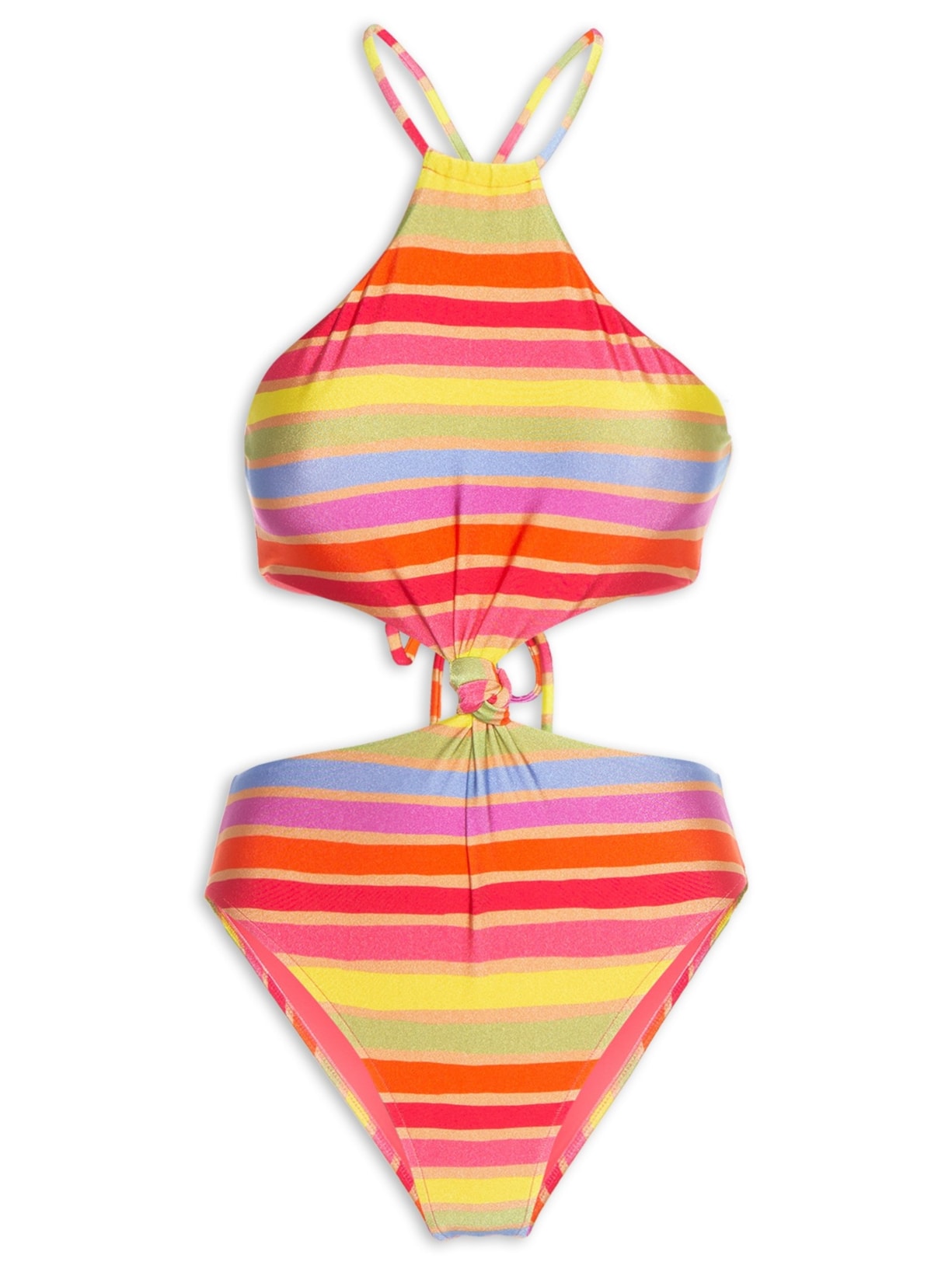 Maiô Lista Alegria - Rosa