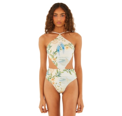 Maiô Localizado Lenço Brisa De Rio - Branco