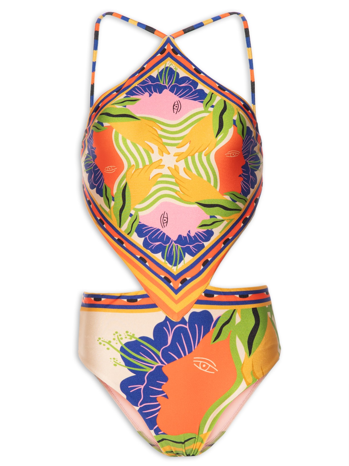 Maiô Localizado Lenço Surreal - Azul