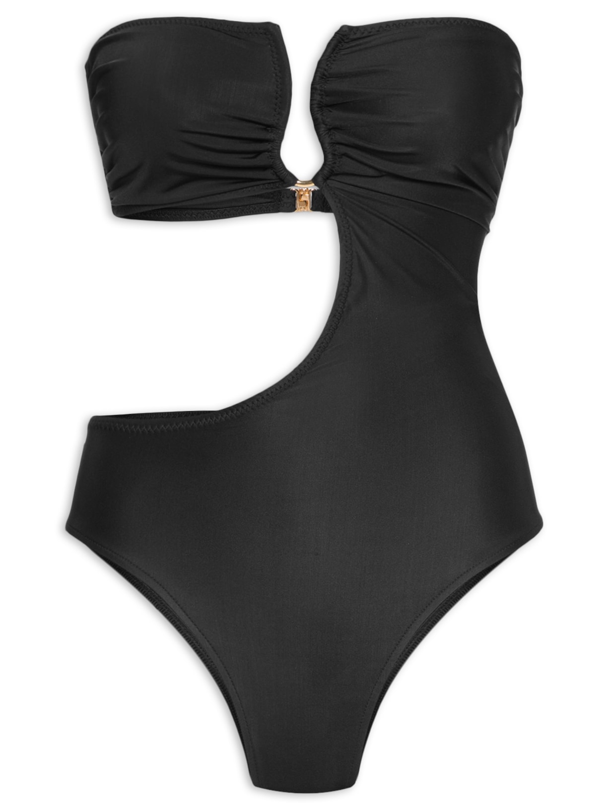 Maiô Metal Ouro Preto Animale Resort