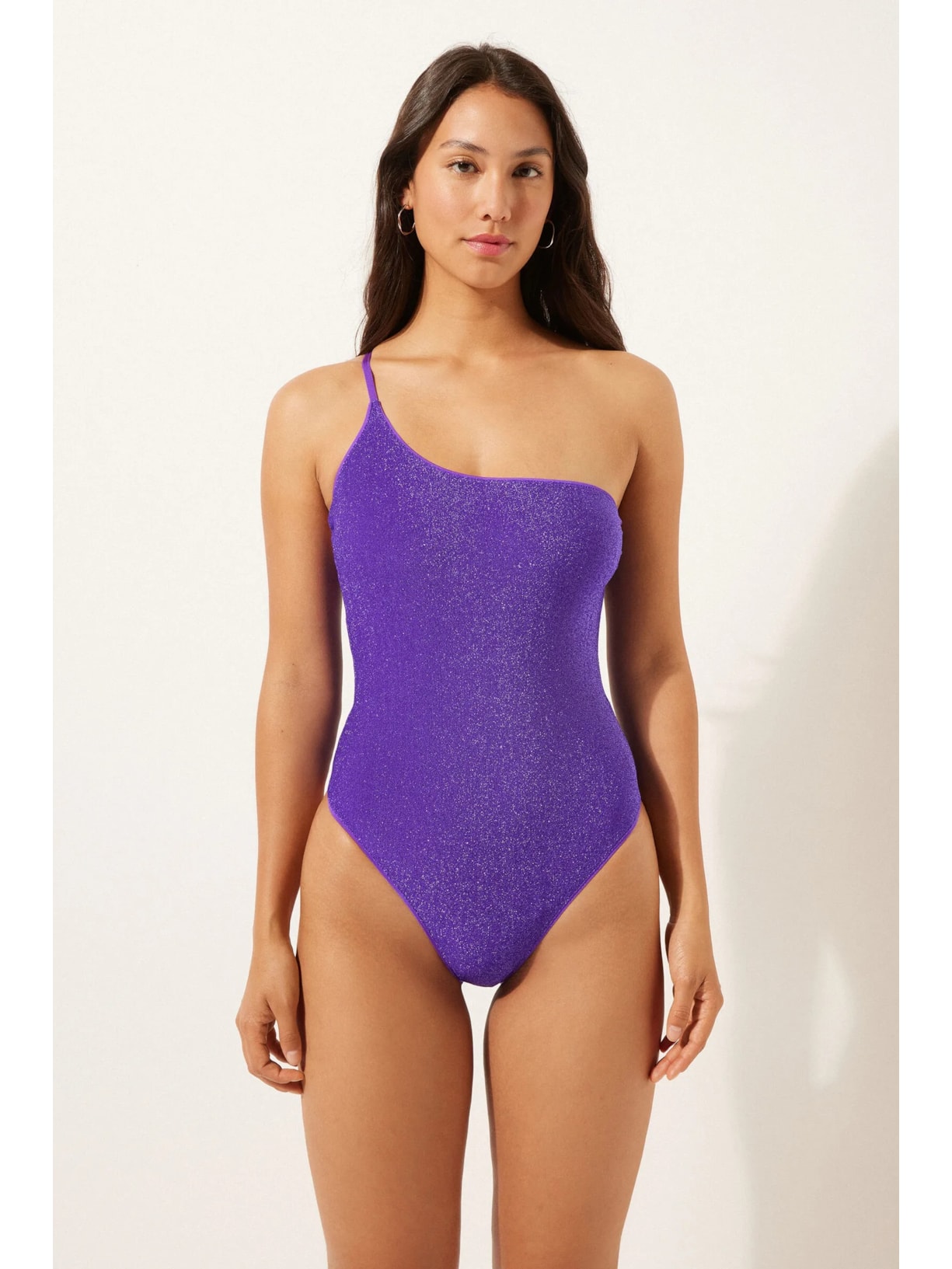 Maiô Metallic Glow Roxo Calzedonia