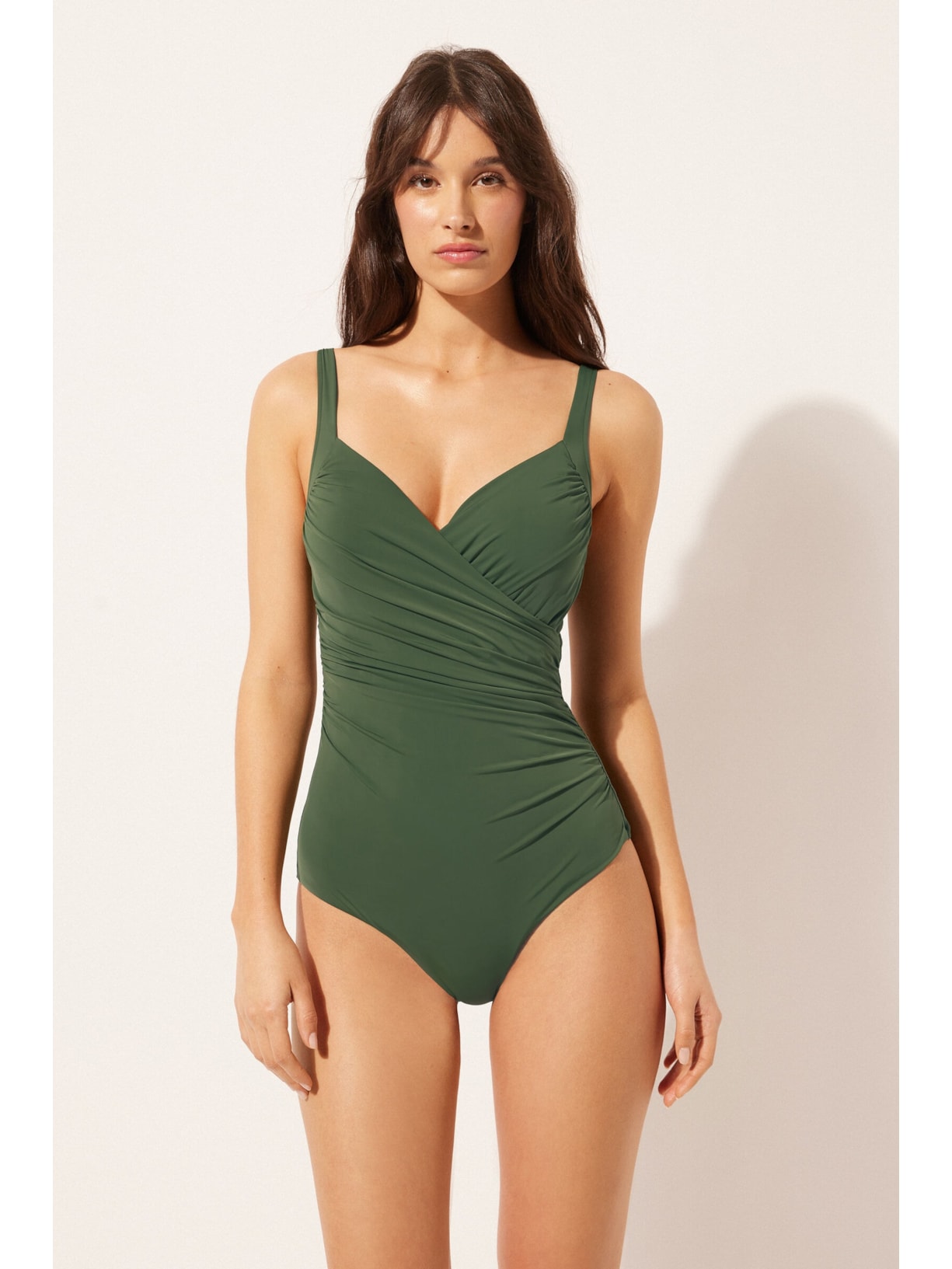 Maiô Modelador Indonésia Verde Calzedonia