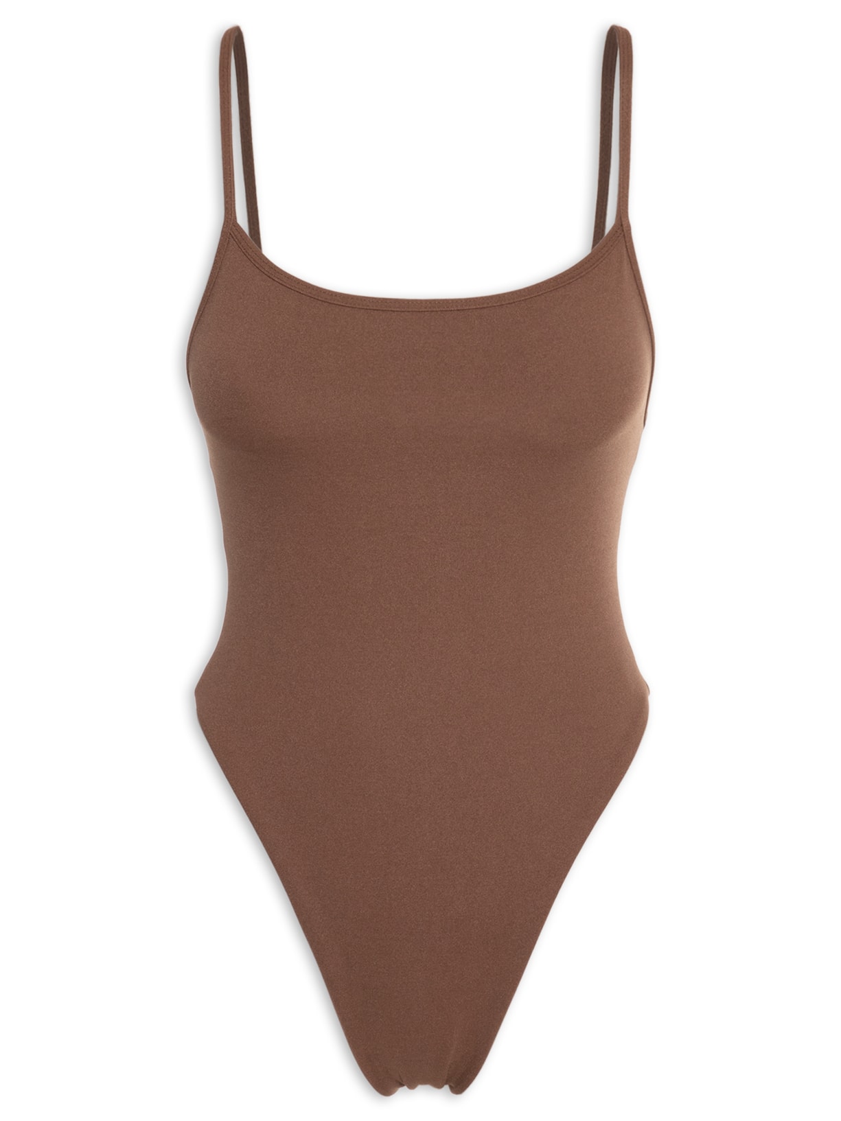 Maiô N12 Crepe - Marrom