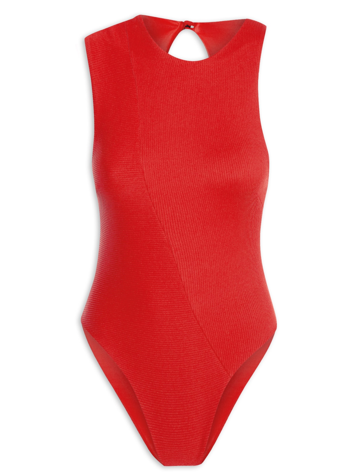 Maiô Nervuras Assimétrico - Vermelho