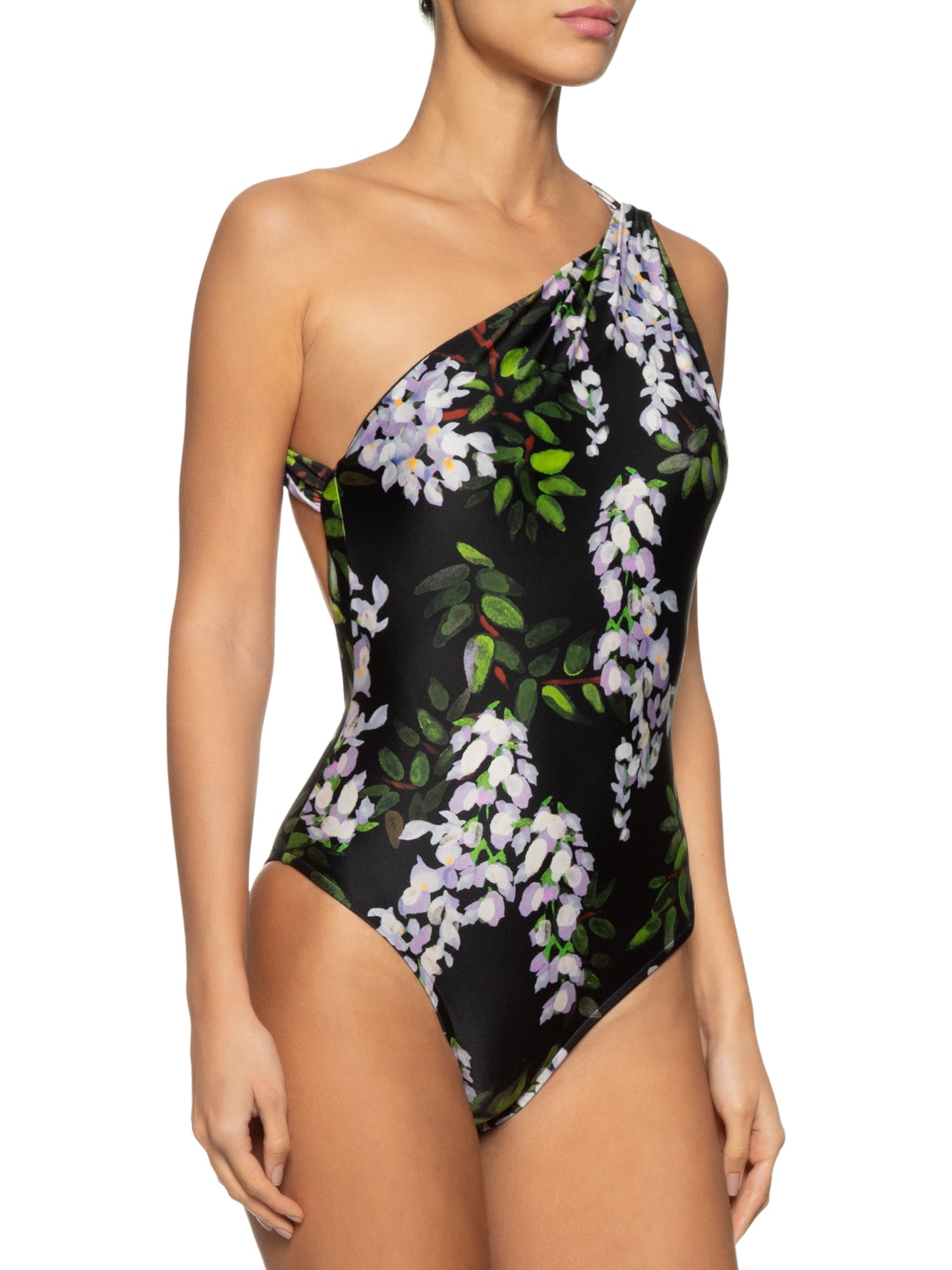 Maiô Ombro Loop Recycled Preto Lenny Niemeyer