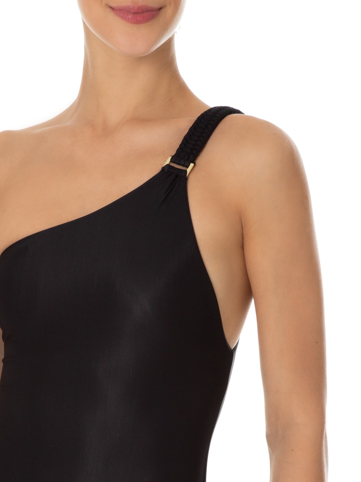 Maiô Ombro Macramê Preto Lenny Niemeyer