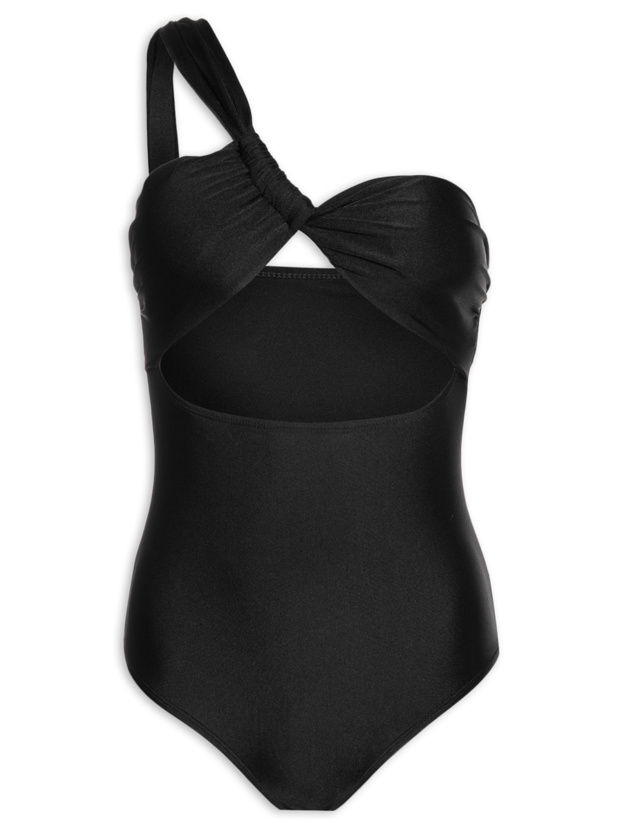 Maiô Ombro Só Com Abertura Na Frente - Preto