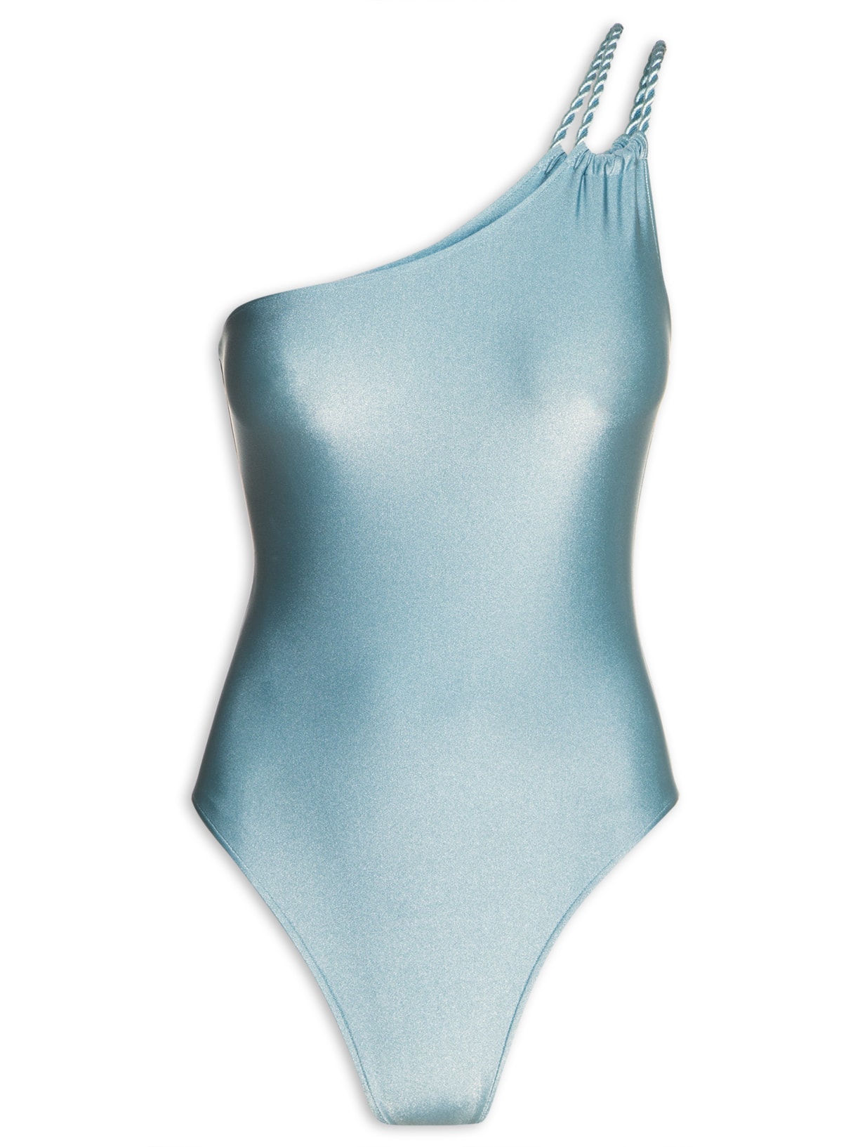 Maiô Ombro Só Detalhe Alça Corda - Azul