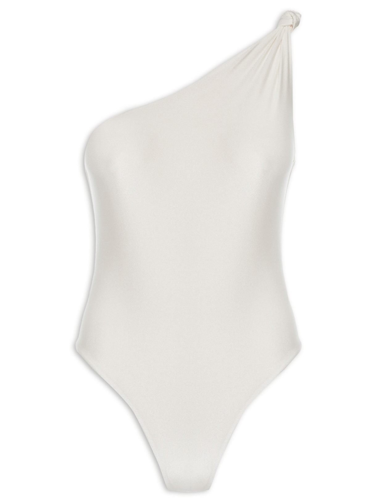 Maiô Ombro Único Com Nó - Off White