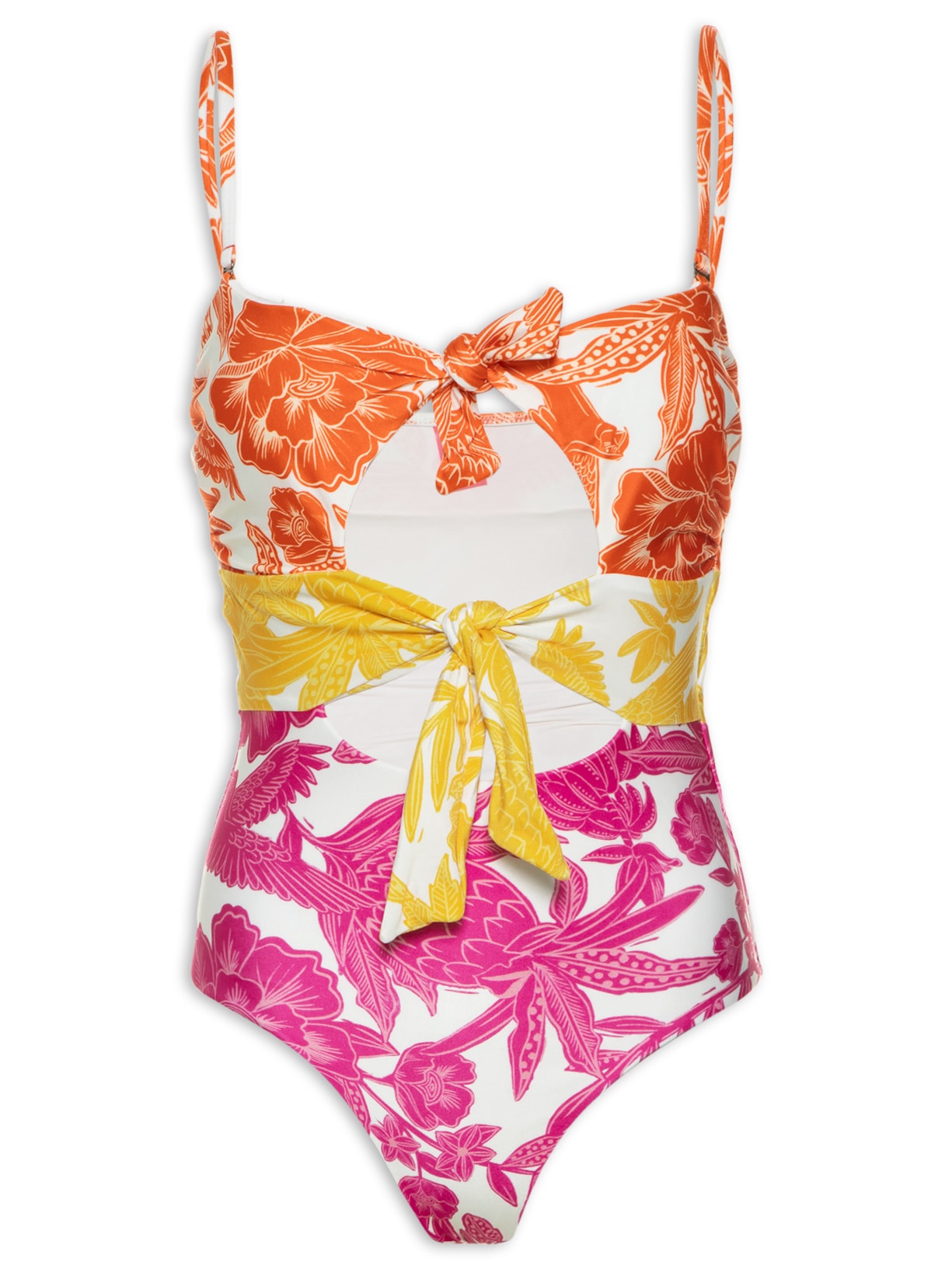 Maiô Patch Xilo Tropical - Rosa