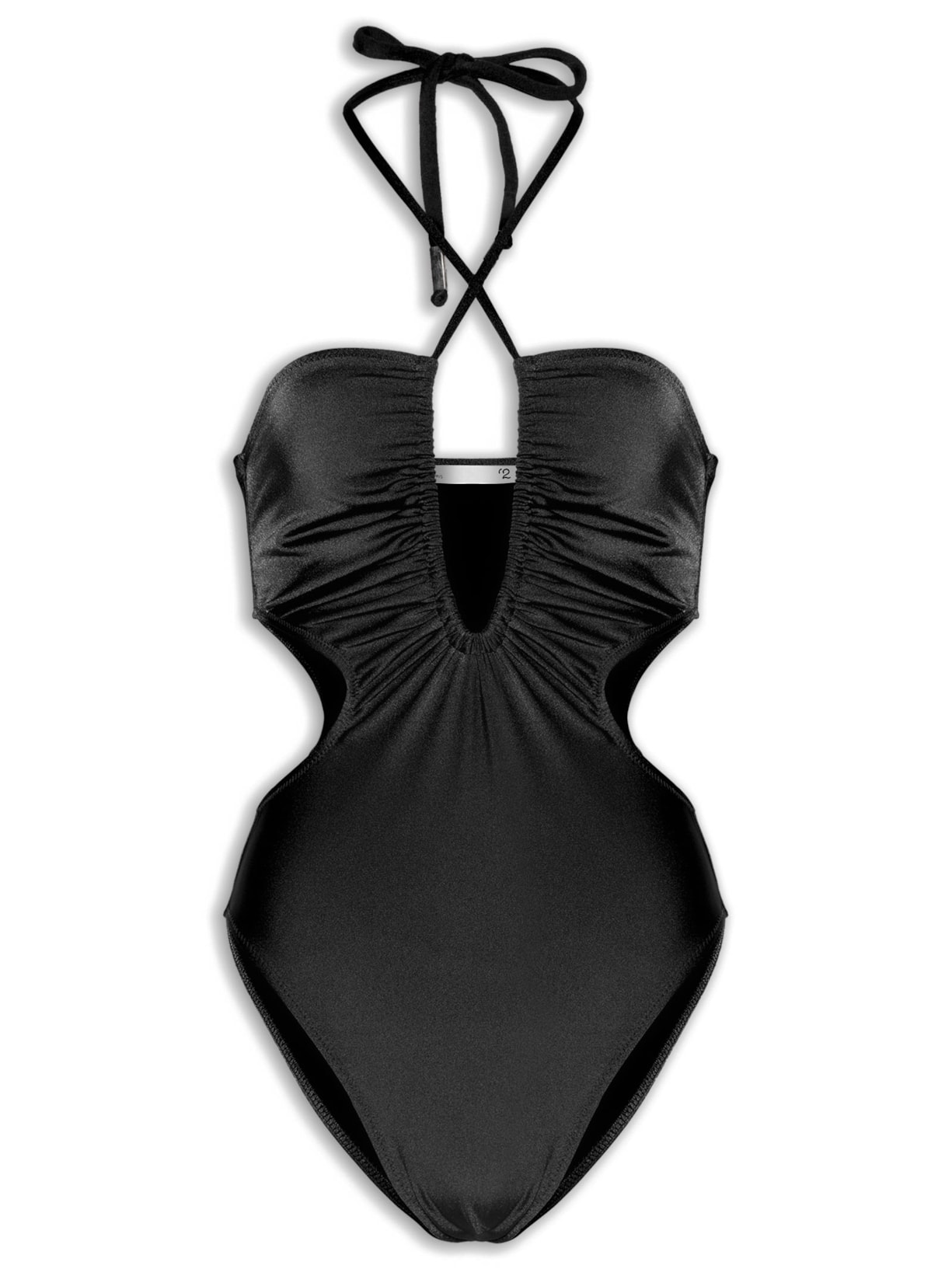 Maiô Recortes E Decote Profundo - Preto