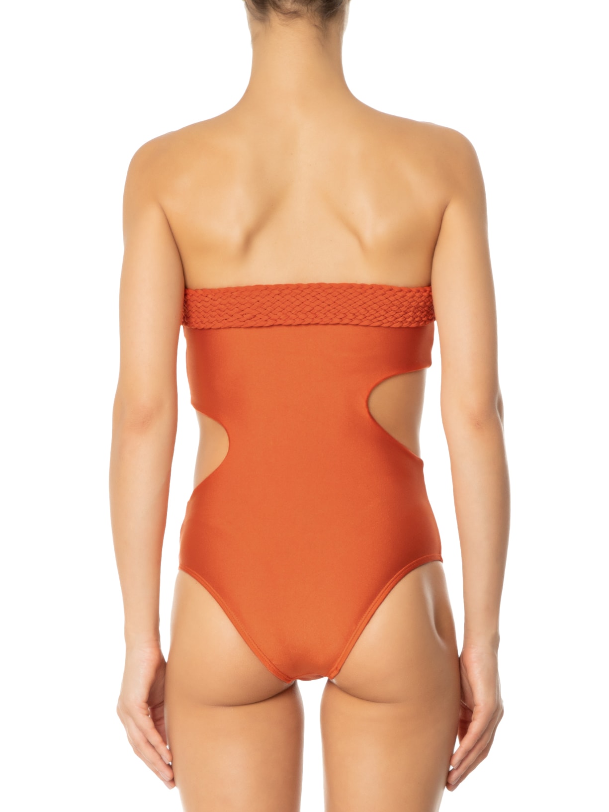 Maiô Recortes Lateral Laranja '2Essential