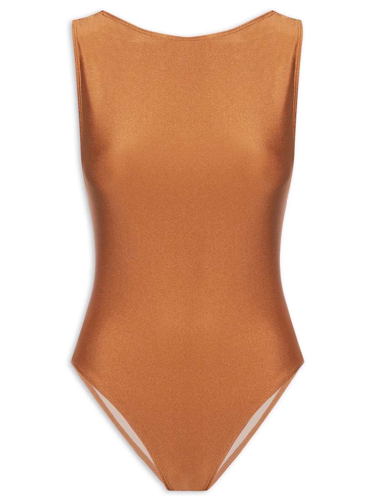 Maiô Regata Com Decote Costas - Marrom