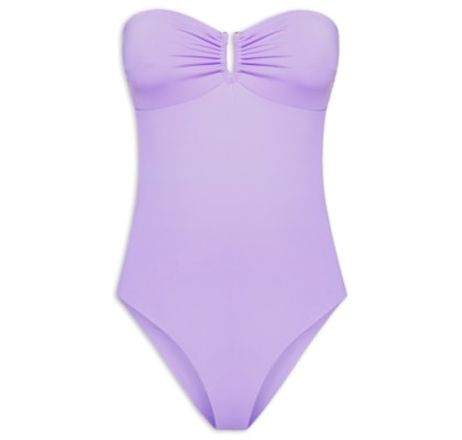 Maiô Sem Alça Com Recorte Costa - Lilás