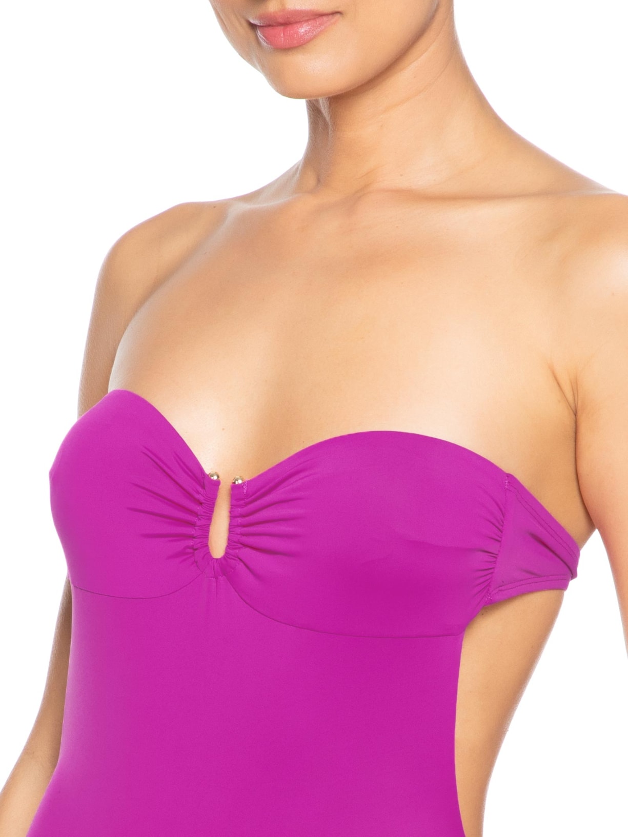 Maiô Sem Alça Com Recorte Costa Rosa '2Essential