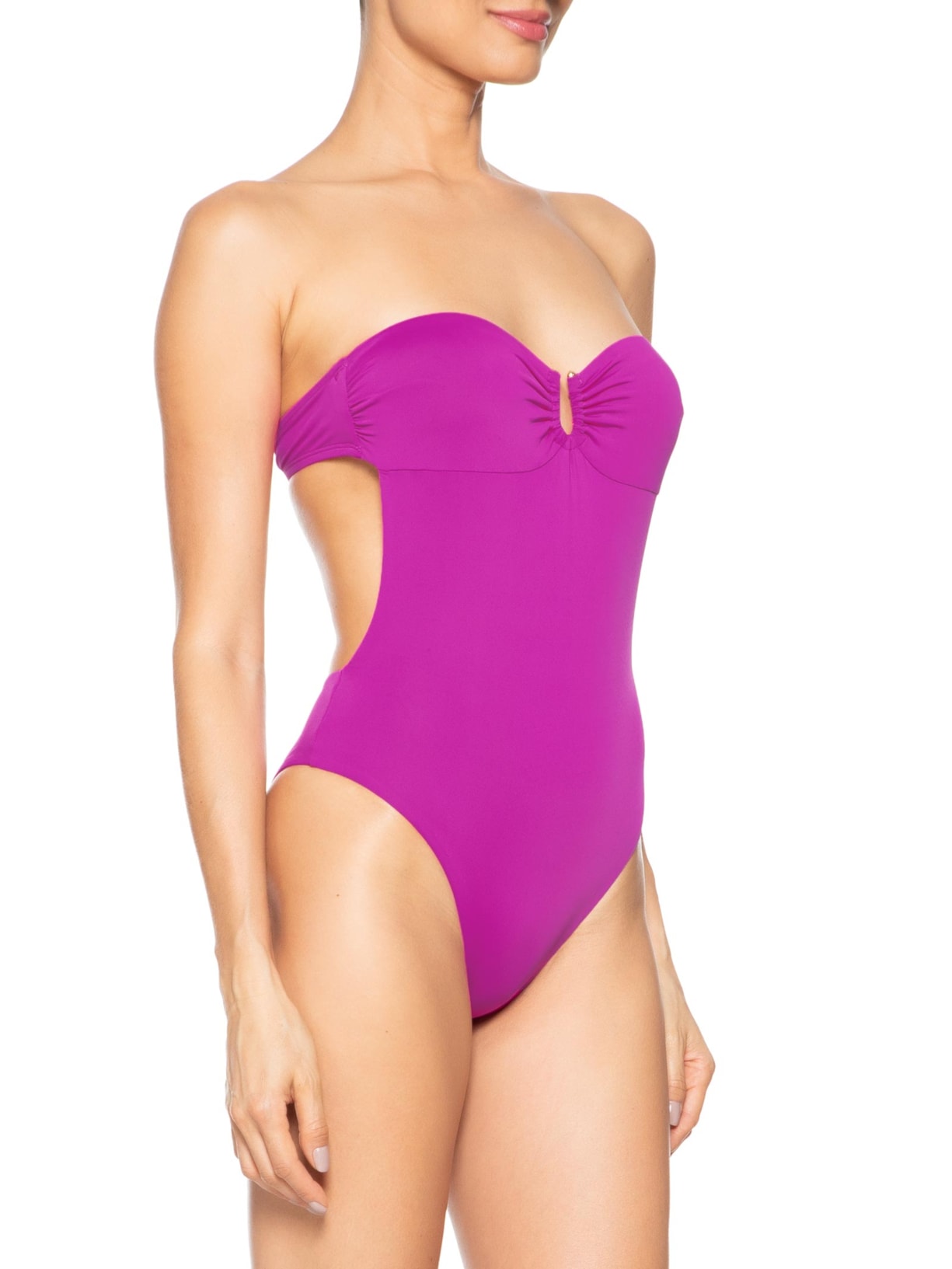 Maiô Sem Alça Com Recorte Costa Rosa '2Essential