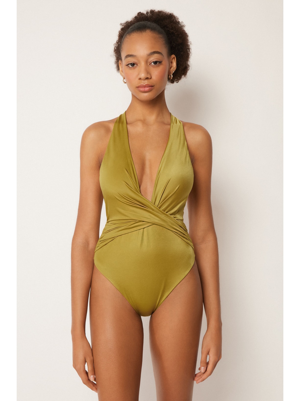 Maiô Shiny Satin Verde Calzedonia