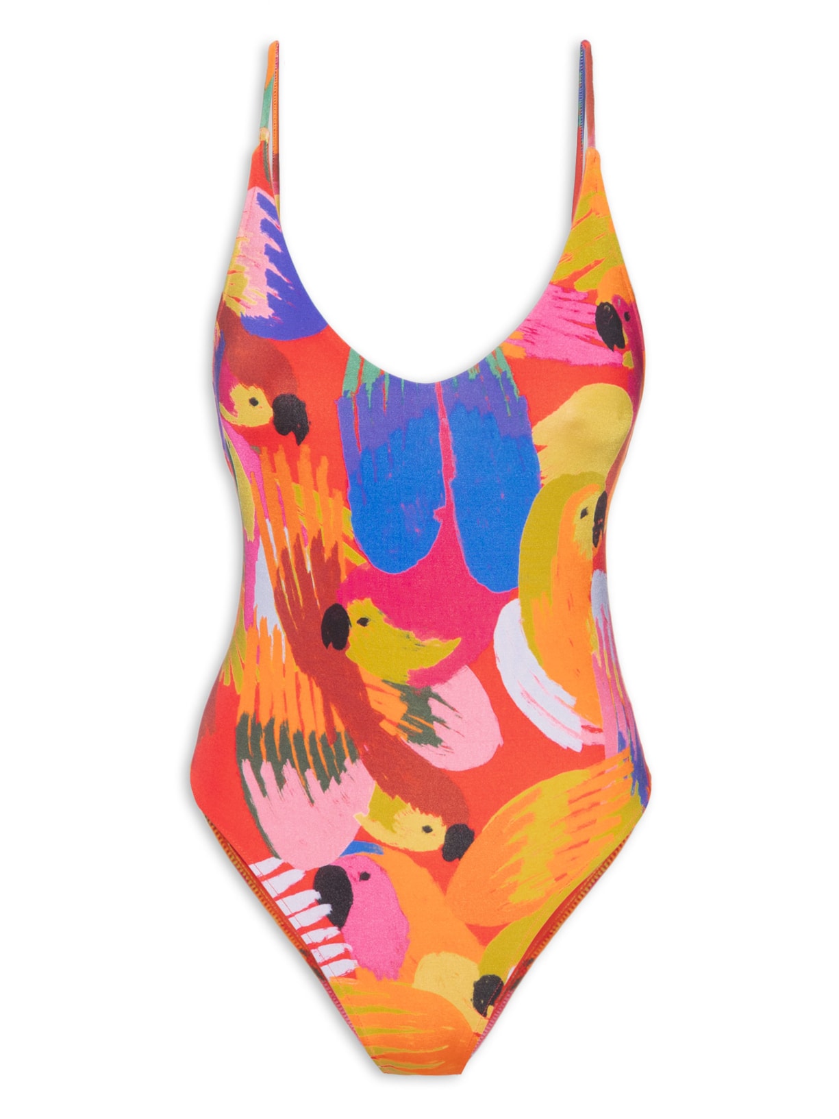 Maiô Side Boob Festa Das Araras - Laranja