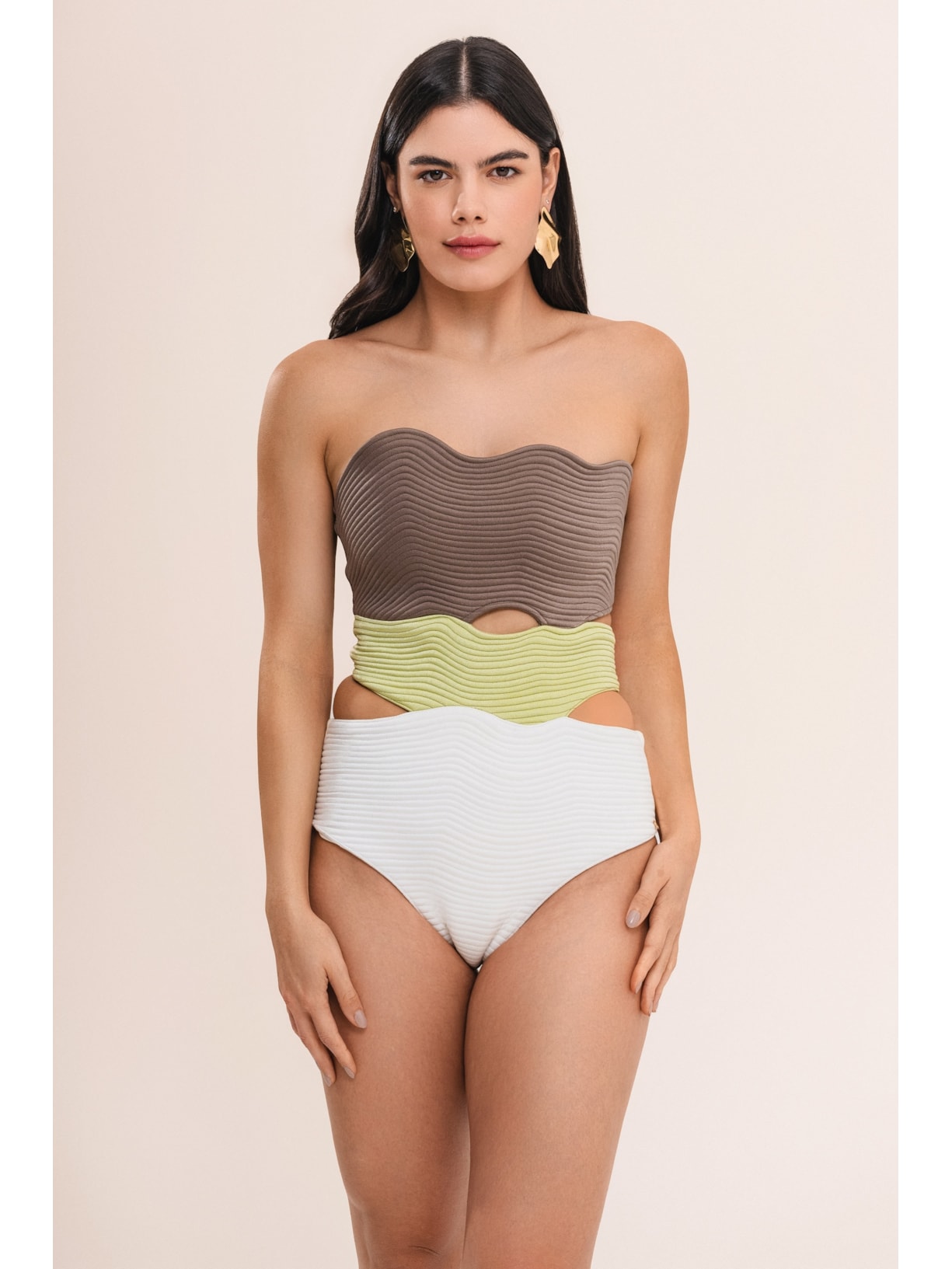 maiô strapless maat verde Suntime