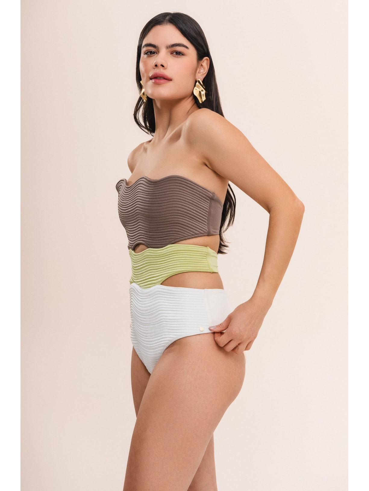 maiô strapless maat verde Suntime